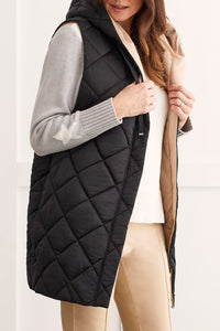 Reversible Hooded Puffer Vest