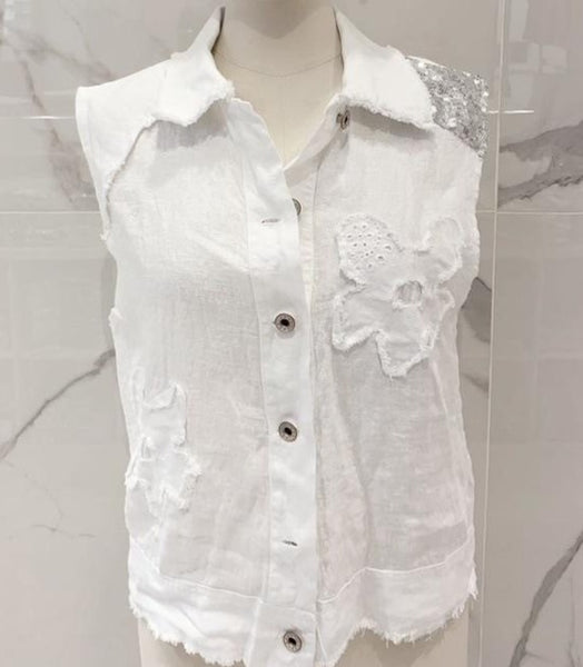 Linen/Cotton Vest