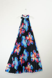 Long Pleat Floral Dress