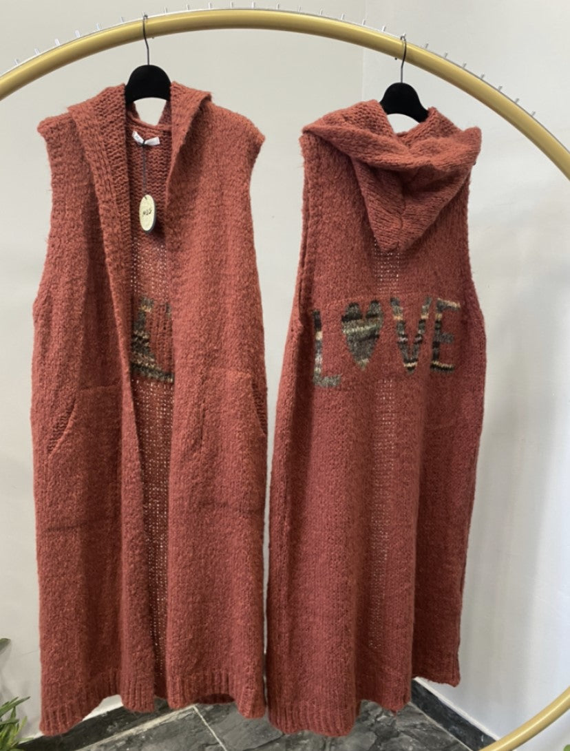 Long Hooded Vest