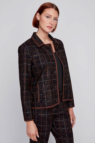 Plaid Button Front Jacket