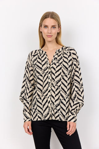 Long Sleeve Print Blouse