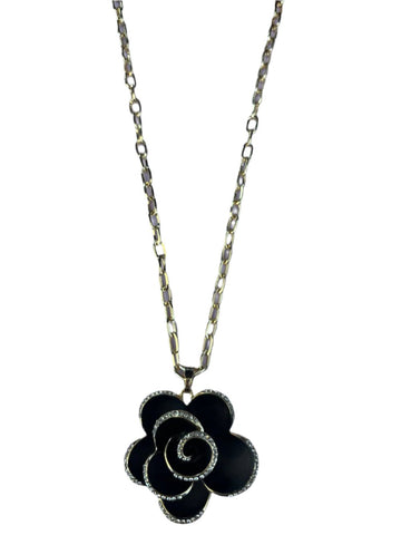 Rose Pendant Necklace Set