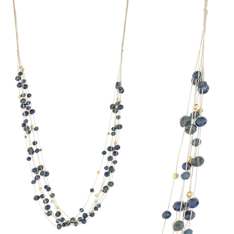 Beaded Layered Long Necklace