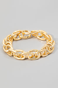 Elastic Metallic Chain Link Bracelet