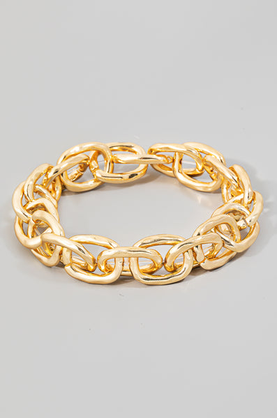 Elastic Metallic Chain Link Bracelet