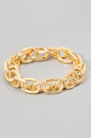 Elastic Metallic Chain Link Bracelet