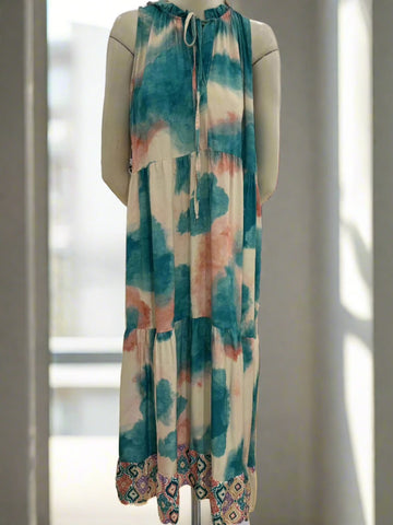 Sleeveless Print Dress