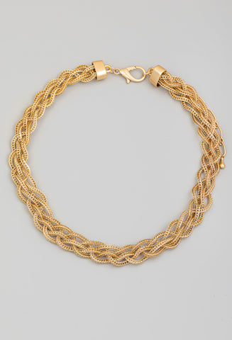 Chain Weave Twist Necklace