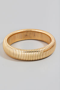 Thick Elastic Metallic Bangle Bracelet