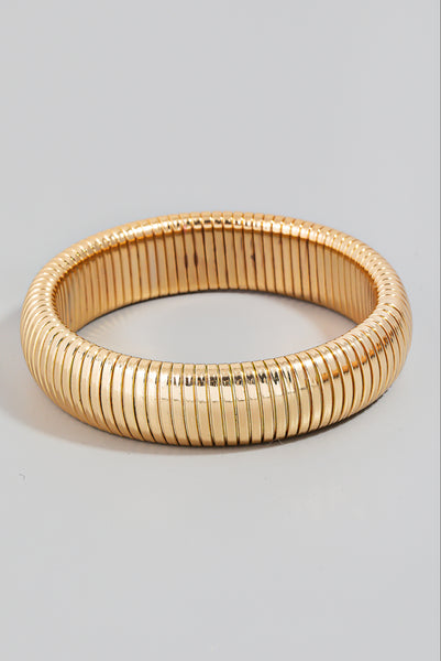 Thick Elastic Metallic Bangle Bracelet