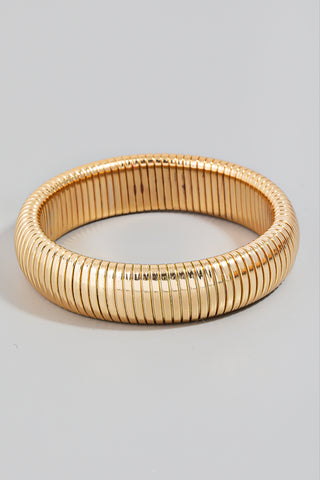 Thick Elastic Metallic Bangle Bracelet