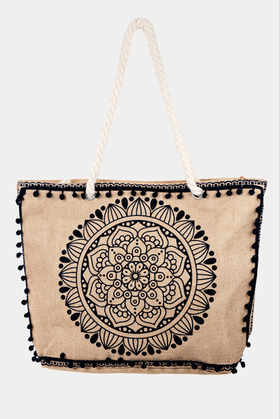 Boho Floral Tote Bag