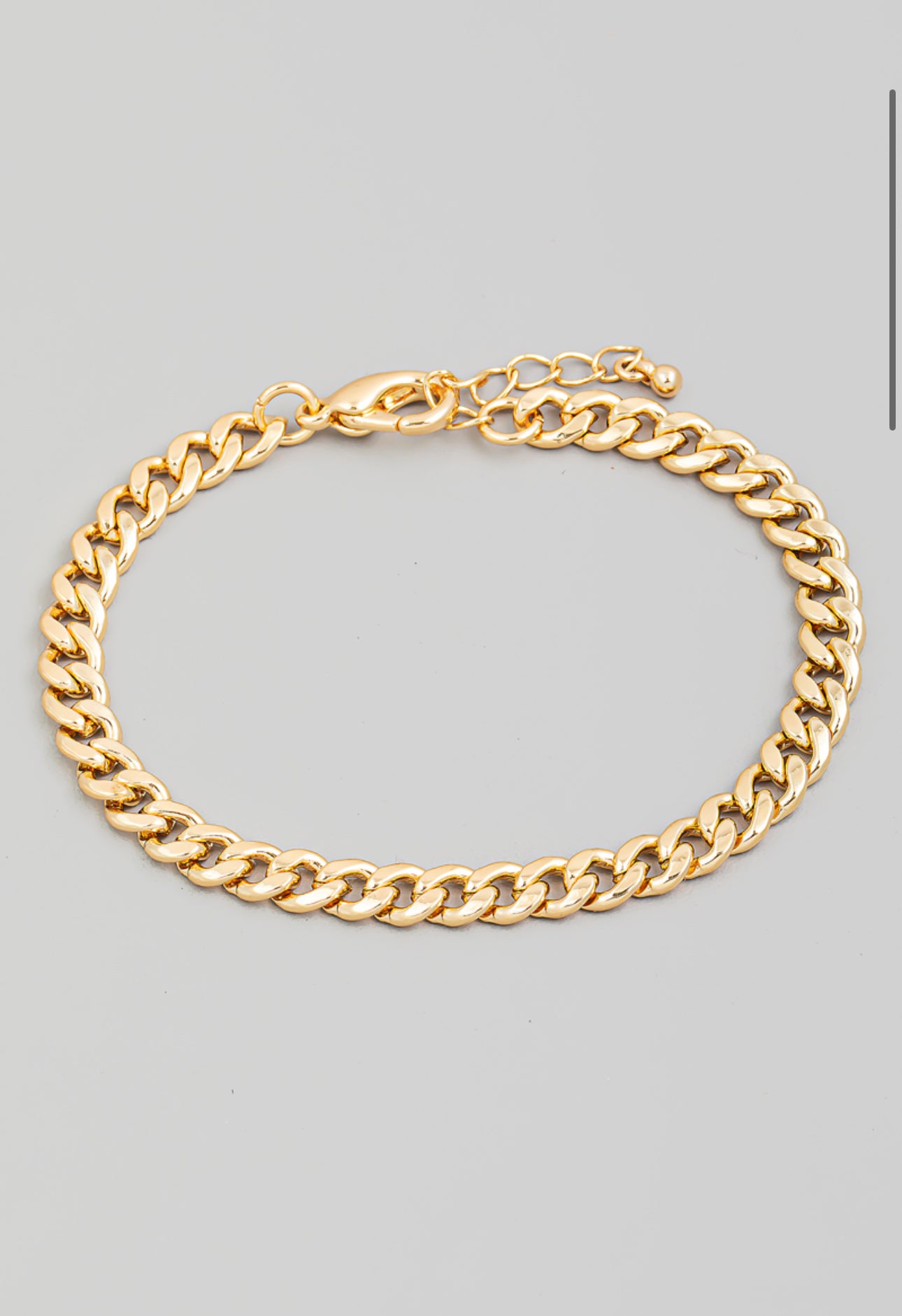 Lobster Clasp Curb Chain Bracelet