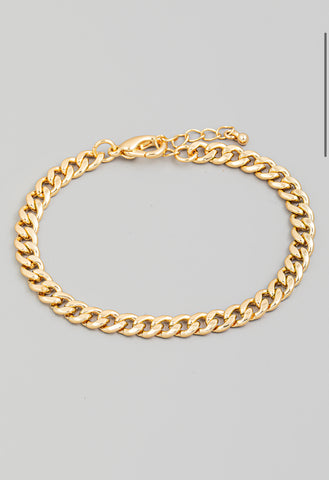 Lobster Clasp Curb Chain Bracelet