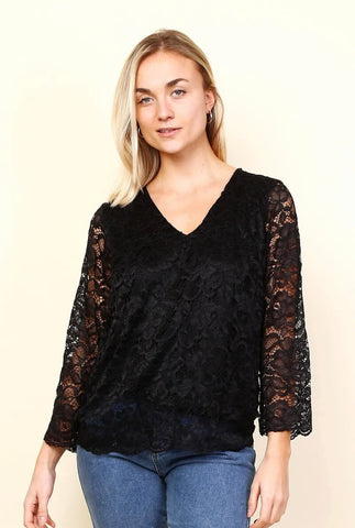 Long Sleeve Lace Blouse