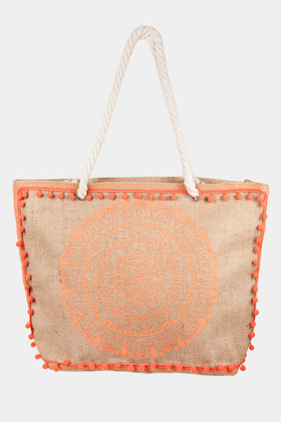 Boho Floral Tote Bag