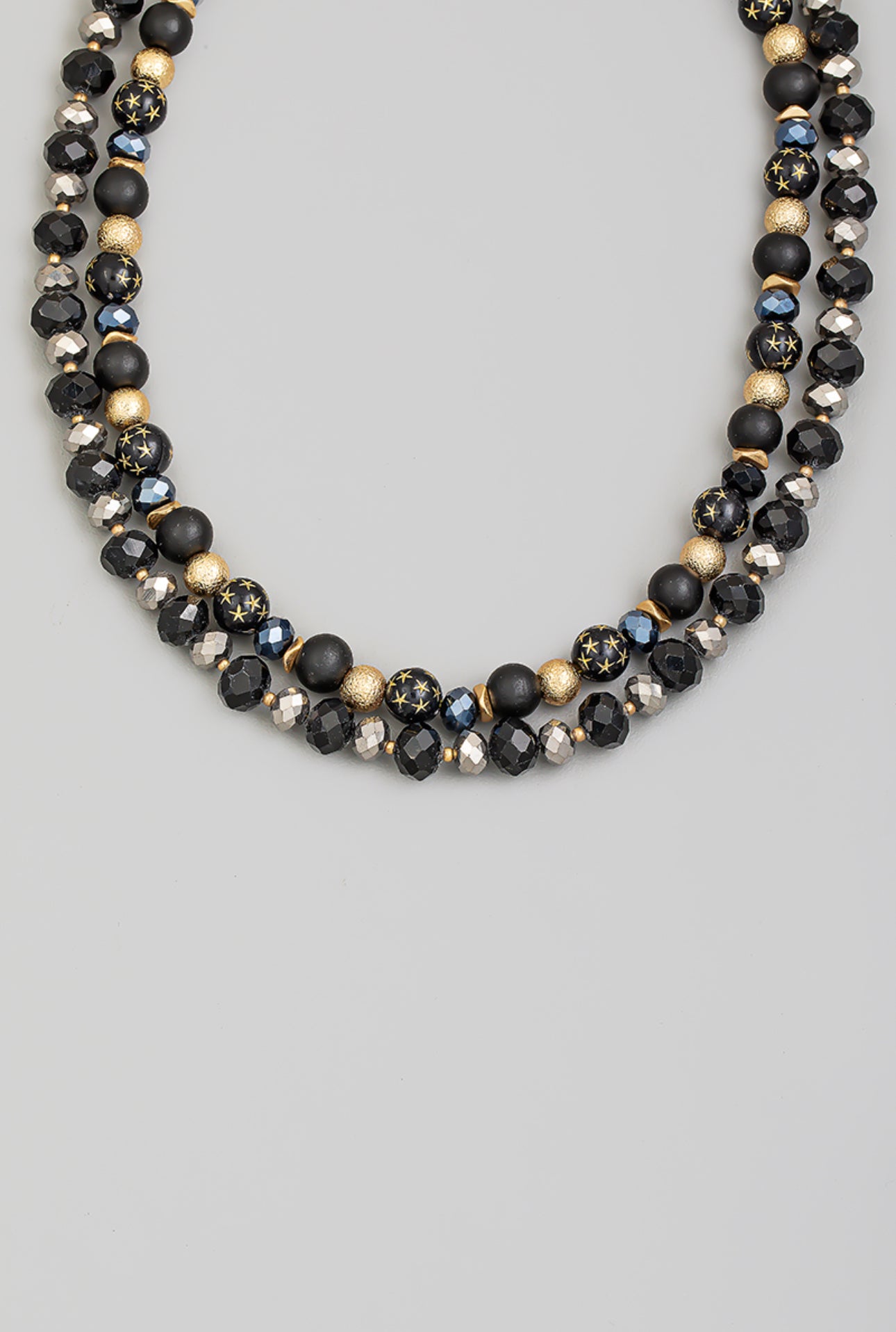 Mixed Beaded Layered Necklace