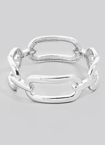 Elastic Oval Chain Bangle Bracelet