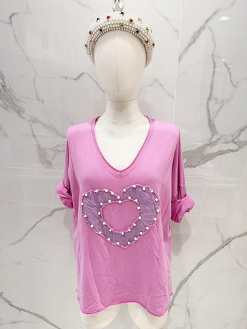 Pearl Heart Front Top