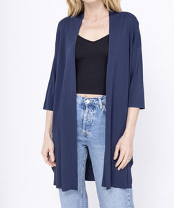 Power Knit  Open Front Cardigan - Italian