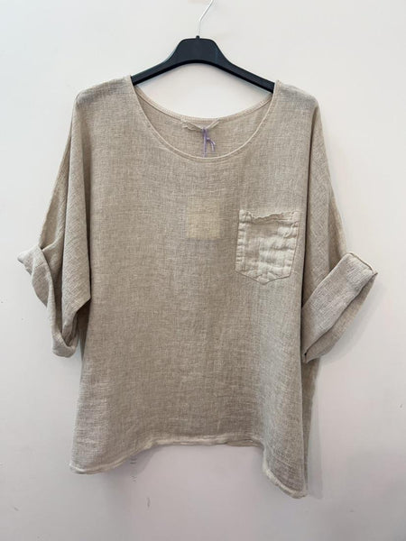 Linen/Cotton Mixed Top - Italian