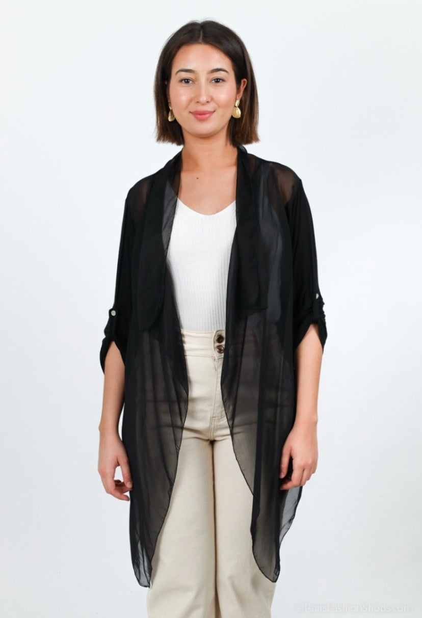 Crop Silk Cardigan - Italian