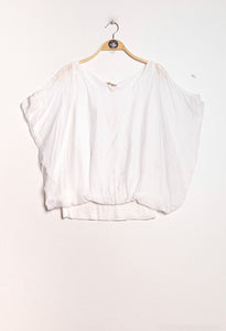 Bat Sleeve Basic Silk Blouse - Italian