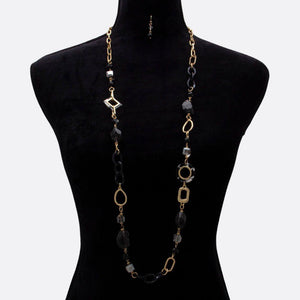 Beaded Multi Shape Link Necklace