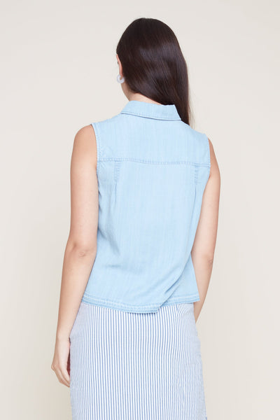 Sleeveless Tencel Blouse