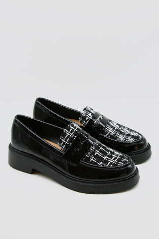 Check Loafer With Buckle