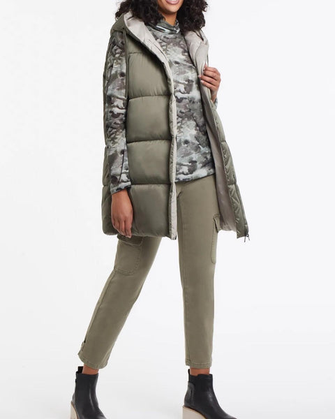 Reversible Hooded Puffer Vest